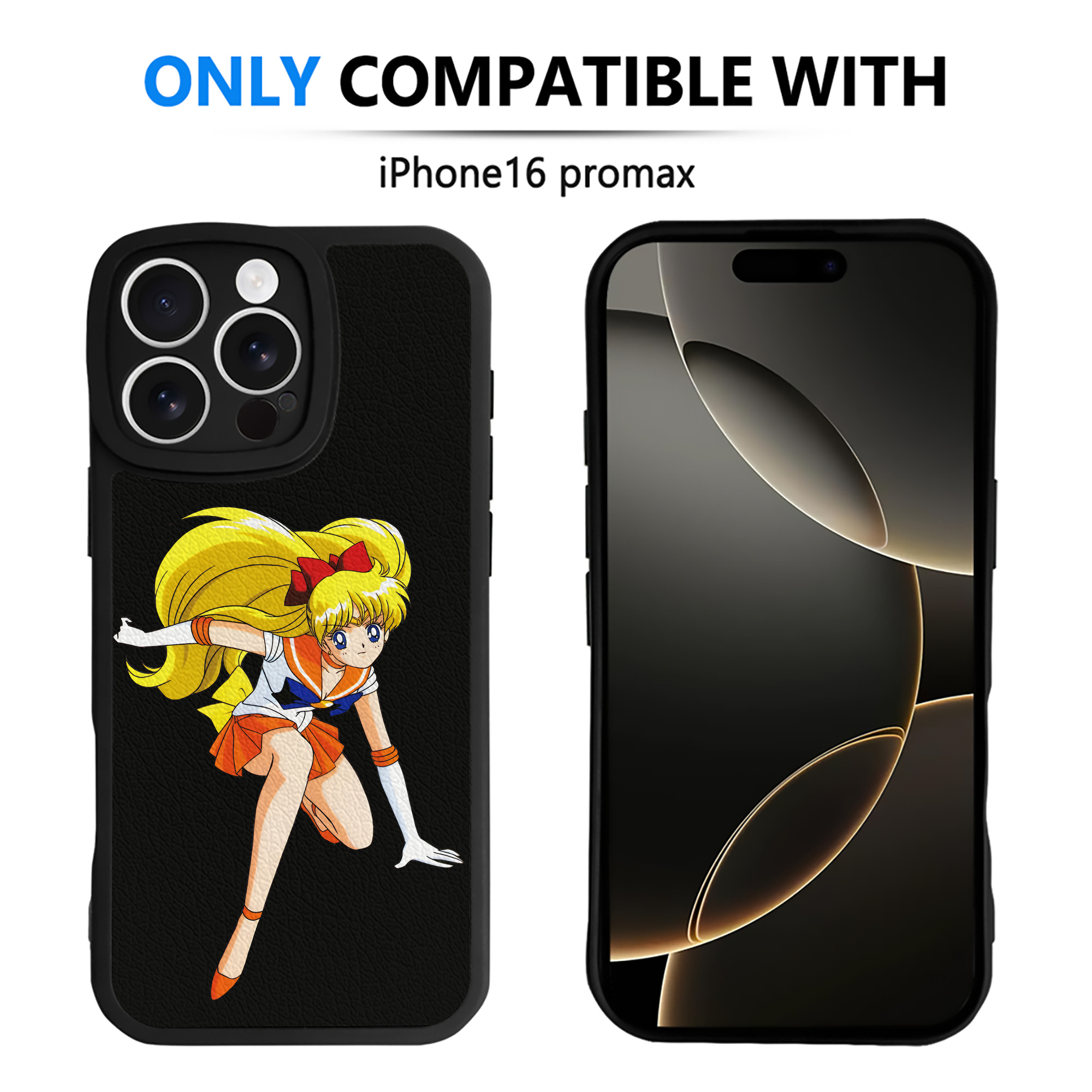 （画像用） 美少女戦士セーラームーン 愛野 美奈子 あいの みなこ Sailor Moon Aino Minako 【iPhone 16シリーズ対応】シリコンスマホケース（レザー調） 材質：シリコン